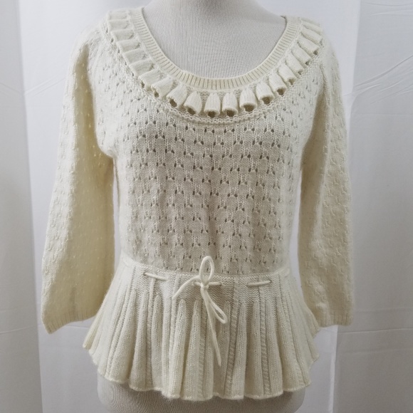 H&M Sweaters - H&M Cream Crop Knit Sweater